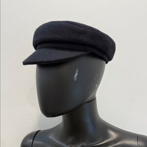 Isabel Marant Wool Cap Black Paris Chic Baker Boy Hat Net-a-Porter